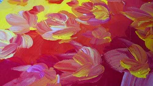 Abstract Drawing Red
