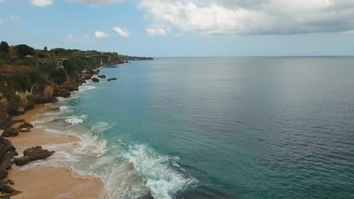 Aerial View Beautiful Beach.