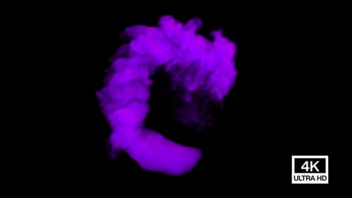 Abstract Fluid Purple Smoke Burst Reveal