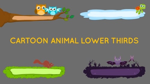 Animated Cartoon Animal Lower Thirds Collection