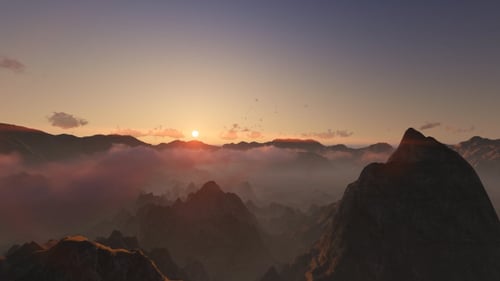 Fliege über Berge