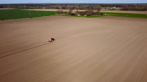 Tractor at Work in Field