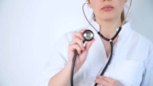 Close Up of a Healthcare Worker with Stethoscope