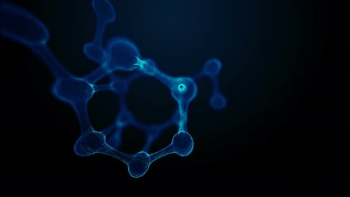 Looped Molecule or Atom Science or Medical Background