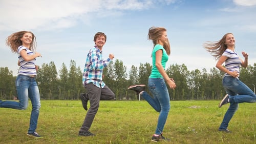 Teens Running