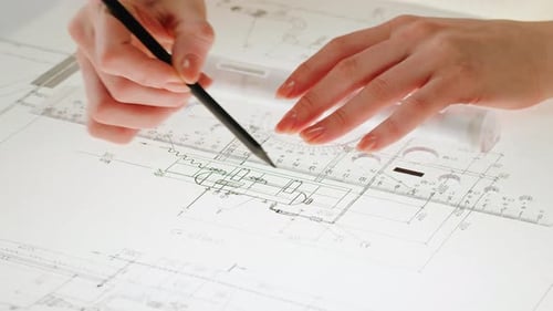 Plan Blueprint Closeup