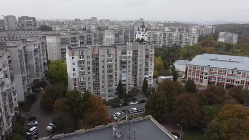 Drone Flying Over the City 3