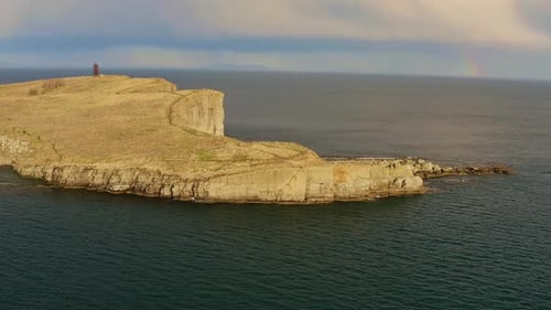 Sea Coast with Beautiful High Cliffs