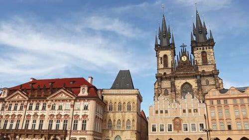 Historical Old Town square in Prague, Czech