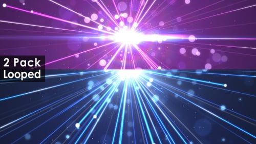 Dynamic Light Rays and Glowing Particles Abstract Background Loop