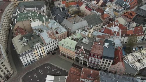 Riga old town aerial view
