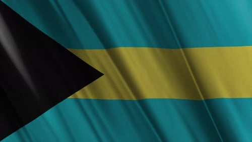 Realistic Waving Flag of The Bahamas Animation