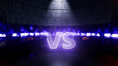 Écran Versus dans le style néon