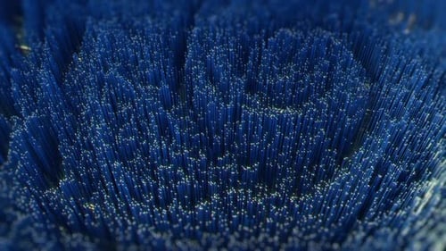 Abstract Blue Digital Pillars Field Loop Background