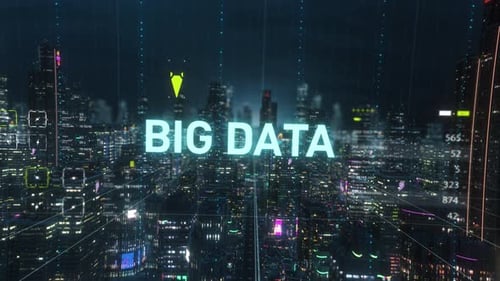 Digitaler abstrakter Smart City Big Data-Titel