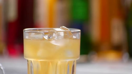 Refreshing Cocktail being Prepared Close Up