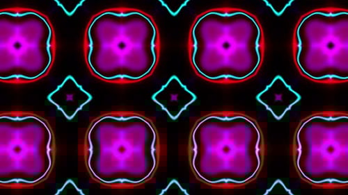 Multicolor Neon Line Abstract Liquid VJ Kaleidoscope Background Seamless Loop V5