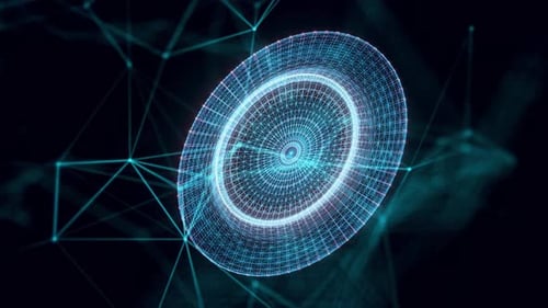 Dinner Plate Hologram Close Up 4k