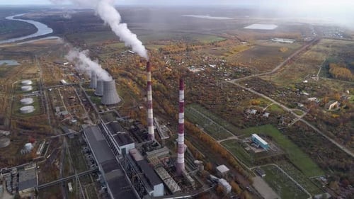 Eine Energiestation, die Wärme und elektrische Energie für die Beheizung und Beleuchtung städtischer Häuser erzeugt
