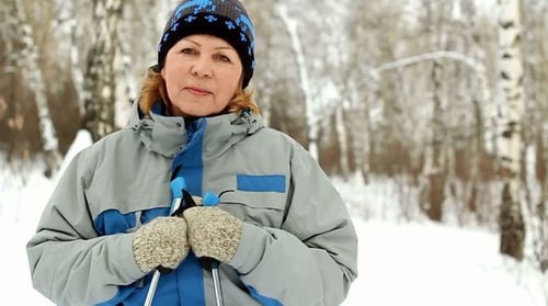 Portrait of Adult Woman in Winter Park