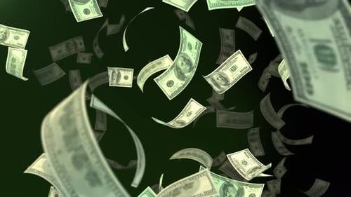 Falling 100 Dollar Bills Background Animation
