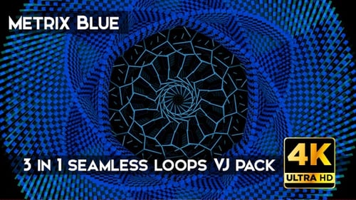 Metrix Blue VJ Loops