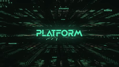 Sci-Fi-Word-Plattform für digitale Daten