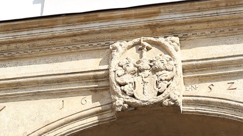 Elaborate Stone Carving on Historical Building