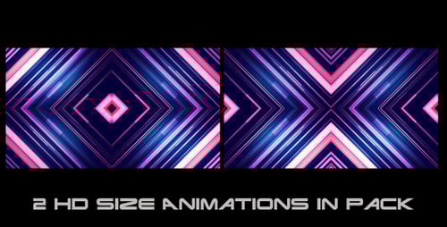 Abstract Glowing Geometric Neon Lines Loop Background