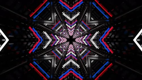 Neonlicht-Tunnel