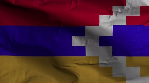 Realistic Waving Fabric Flag Motion Background Animation