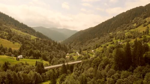 Summer Scenery of the Mountains View From Above