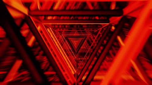 Hell Red Triangle Tunnel Vj Loop Background 4K