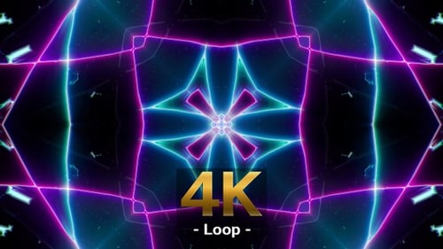 Fast Blink Cyber Neon Line Hintergrundschleife 4K 02