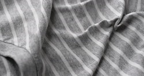 Close Up of Gray and White Striped Fabric