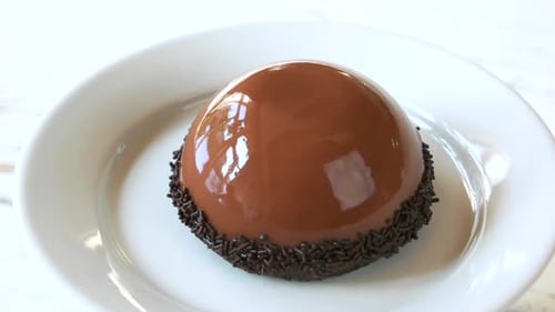 Delicious Chocolate Dessert on a Plate