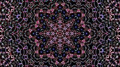 Seamless Looping Abstract Light Kaleidoscope Pattern Background
