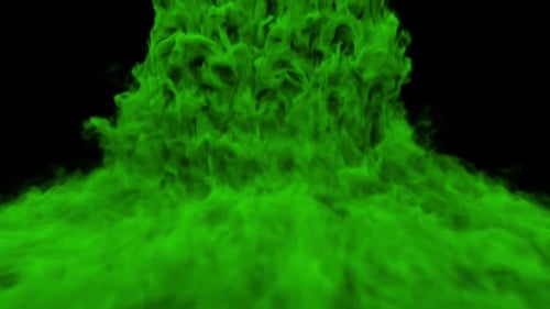 Green Smoke Flow With Alpha