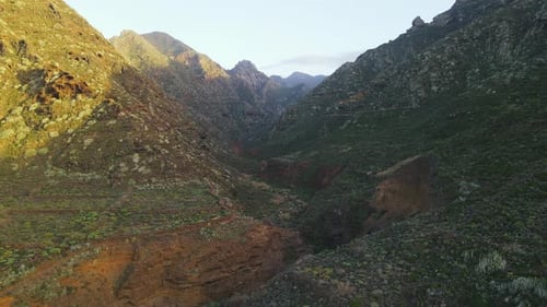 Incredible Mountain Scenery on the Ocean in the North of the Spanish Volcanic Island of Tenerife