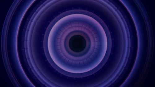 Abstract Glowing Purple Rings Technology Background