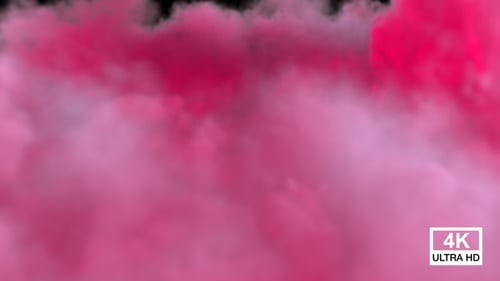 Pink Color Smoke Streaming And Spreading Falling Down On The Floor V5