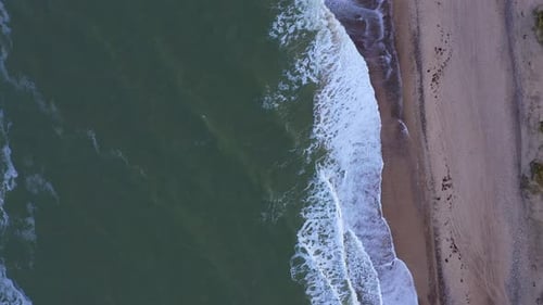 Aerial View of a Sandy Coastline