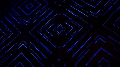 Glowing Blue Dots Geometric Technology Background