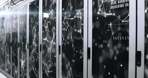 Network of connections over server room