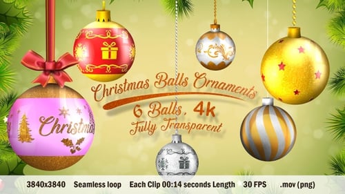 Animated Decorative Christmas Ball Ornaments Collection