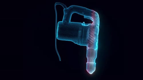 Perforator Hologram Rotating 4k