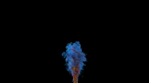 Vibrant Dynamic Smoke Plume Rising Abstract Animation