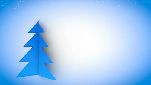 Christmas Tree Paper Curl Snow