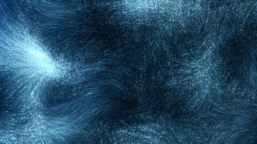 Glowing Blue Particles Abstract Fluid Motion Background Loop