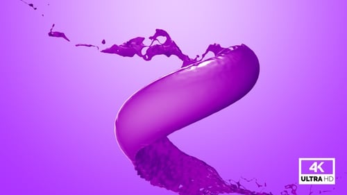 Fluid Purple Paint Splash Reveal